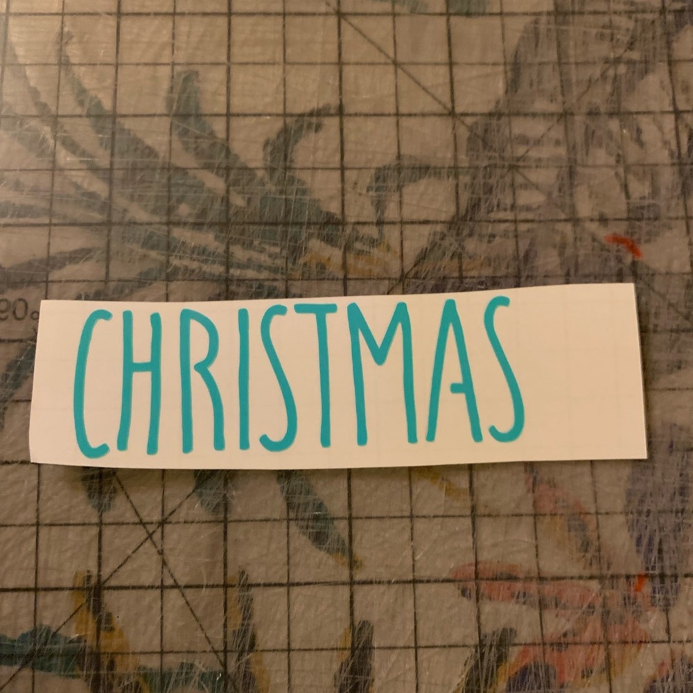 Blue Christmas decal